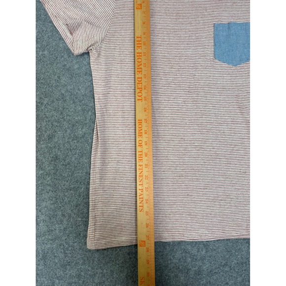 Marine Layer Womens Red White Striped Pocket T-Shirt Medium Made in USA - Picture 5 of 9